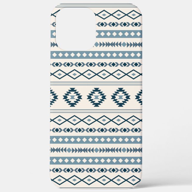 Aztec Blues Cream Mixed Motifs Pattern Case-Mate i Case-Mate iPhone Case (Back)
