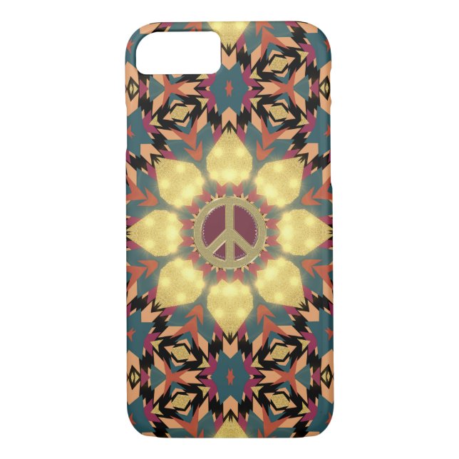 Aztec Boho Desert Peace SunFlower Phone case (Back)