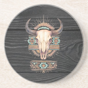 Aztec Boho Skull Coaster