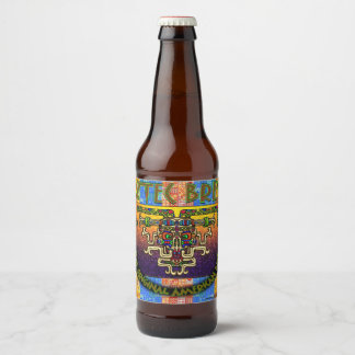 Aztec Brew The Original American Beer Bottle Label