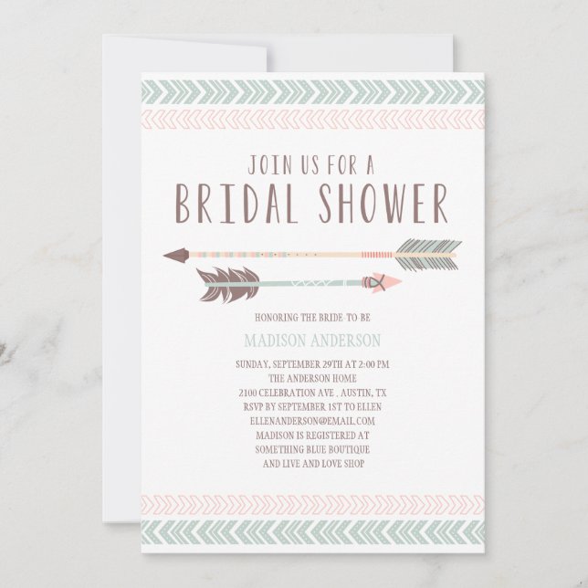 Aztec | Bridal Shower Invitation (Front)
