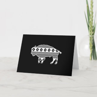 Aztec Buffalo Holiday Card