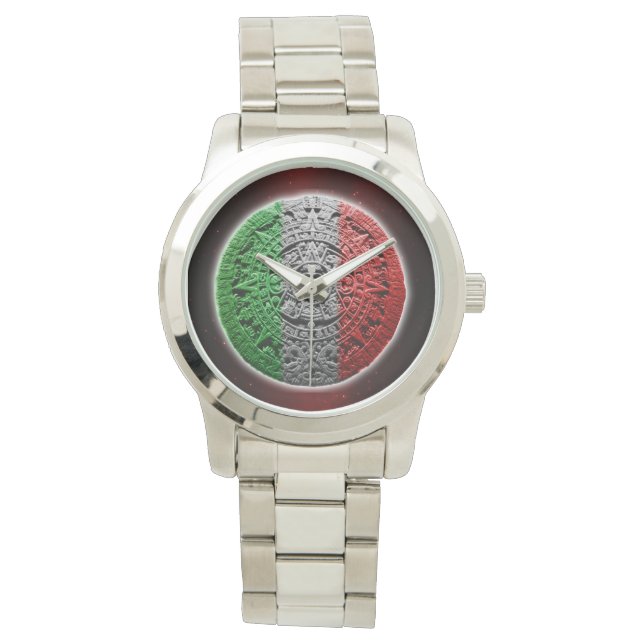Aztec Calendar Disc Watch (Front)