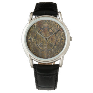 Aztec Calendar Folk Art Watch
