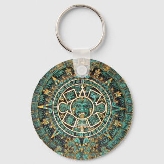 Aztec Calendar in detail Key Ring