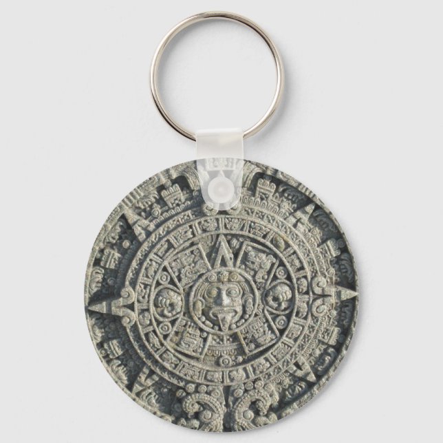 Aztec Calendar Key Ring (Front)