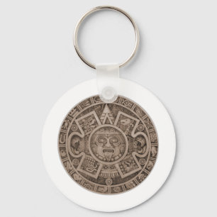 Aztec Calendar Key Ring