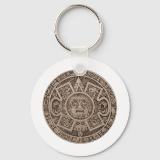 Aztec Calendar Key Ring