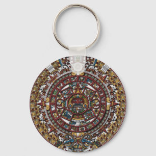 Aztec Calendar Key Ring