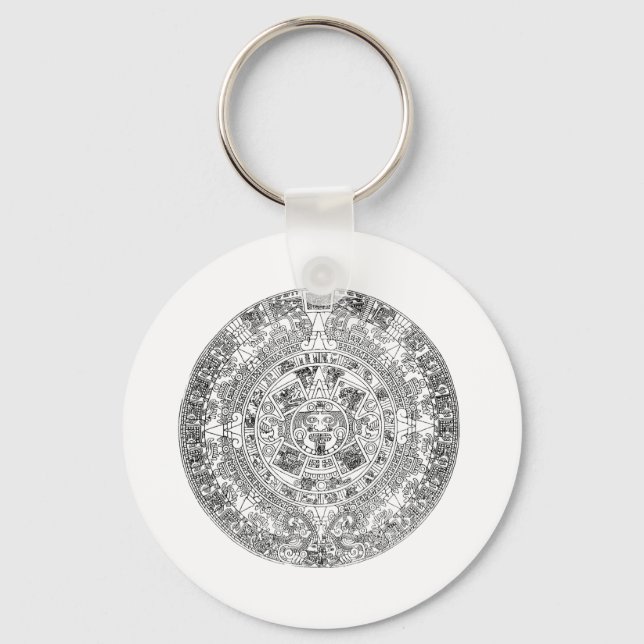 aztec calendar key ring (Front)
