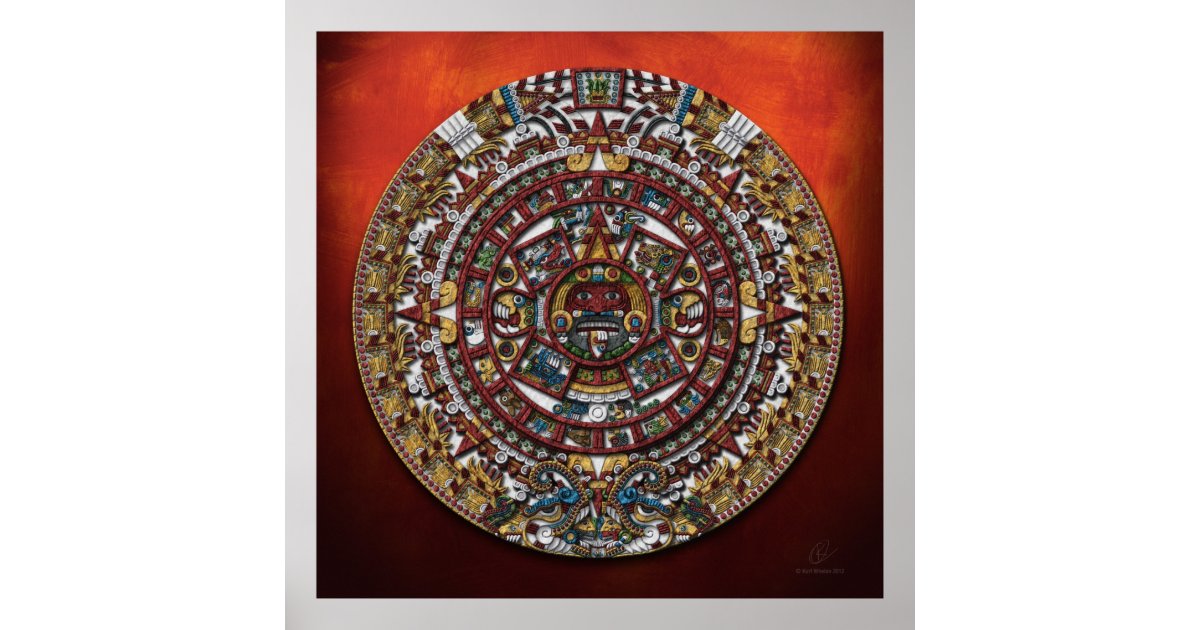 Aztec Calendar Poster Zazzle