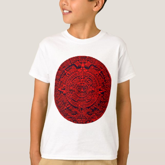 Aztec Calendar - red T-Shirt (Front)