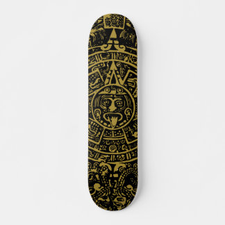 Aztec calendar skateboard