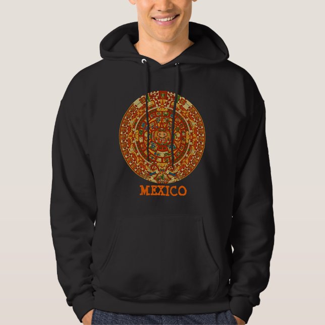 Aztec Calendar Stone or Sun Stone of Mexico. Hoodie (Front)