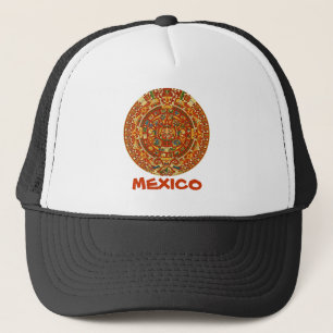 Aztec Calendar Stone or Sun Stone of Mexico. Trucker Hat