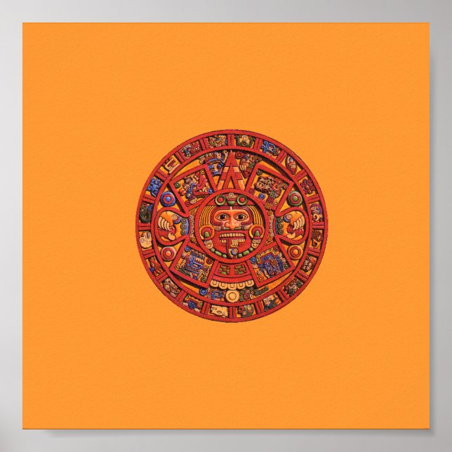Aztec Calendar Stone - poster/print Poster (Front)
