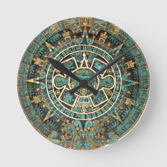 Aztec Calendar Wall Clock (Front)