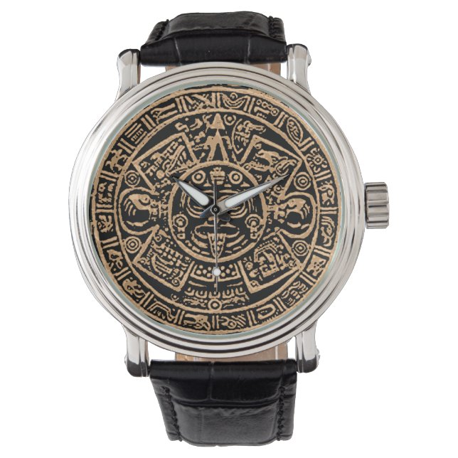Aztec calendar watch (Front)