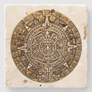 Aztec Calender Stone Coaster