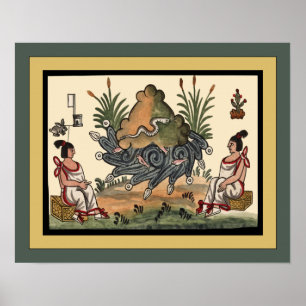 Aztec Ceremonies ~  Archaeology ~ Tovar Codex ~ *  Poster