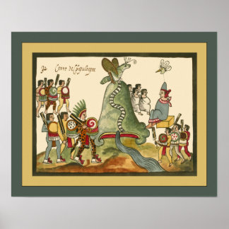 Aztec ~ Chapultepec Hill ~Archaeology ~Tovar Poster