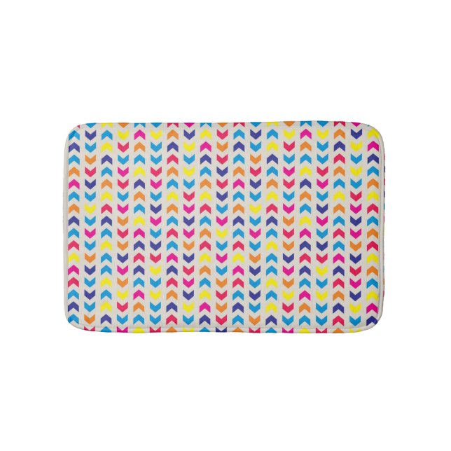 Aztec Chevron colourful Bath Mat (Front)