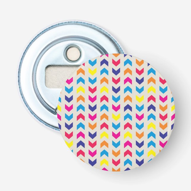 Aztec Chevron colourful Bottle Opener (Front)