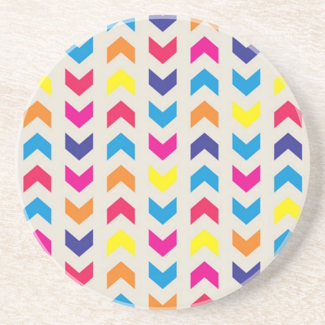 Aztec Chevron colourful Coaster (Front)