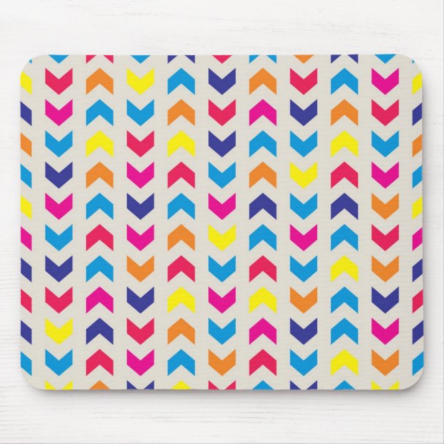 Aztec Chevron colourful Mouse Mat (Front)