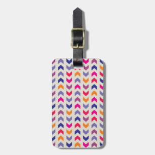 Aztec Chevron colourful pattern Luggage Tag