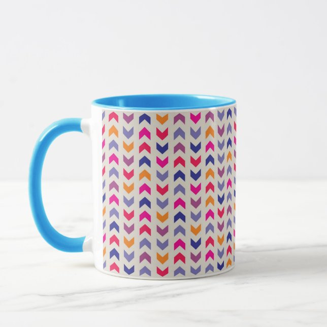 Aztec Chevron colourful pattern Mug (Left)