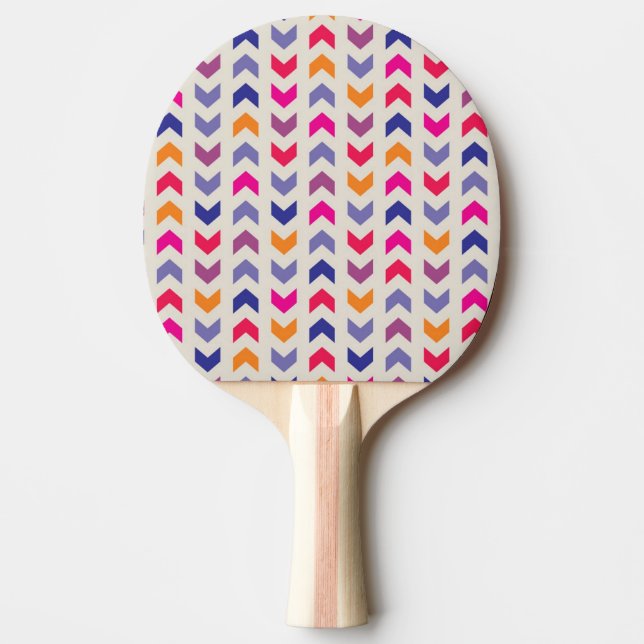 Aztec Chevron colourful pattern Ping Pong Paddle (Front)