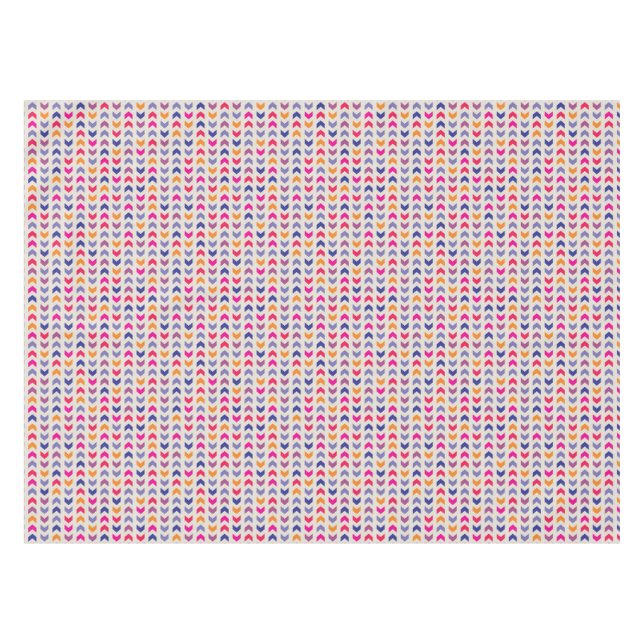 Aztec Chevron colourful pattern Tablecloth (Front (Horizontal))
