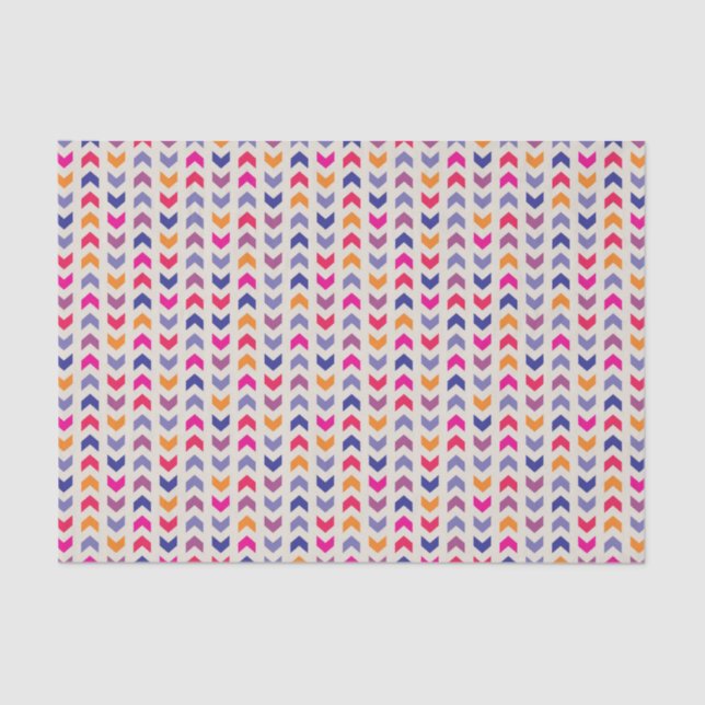 Aztec Chevron colourful pattern Tissue Paper (Front)