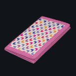Aztec Chevron colourful pattern Trifold Wallet<br><div class="desc">Aztec Chevron seamless colourful vector pattern,  texture or background with zigzag stripes in pink,  violet,  blue and orange colour. Background,  desktop wallpaper or website design element © and ® Bigstock® - All Rights Reserved.</div>