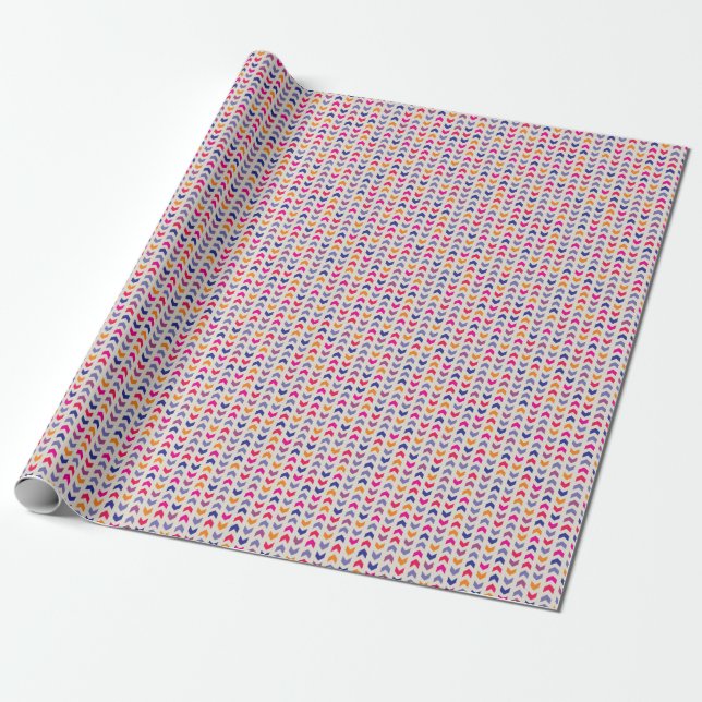 Aztec Chevron colourful pattern Wrapping Paper (Unrolled)