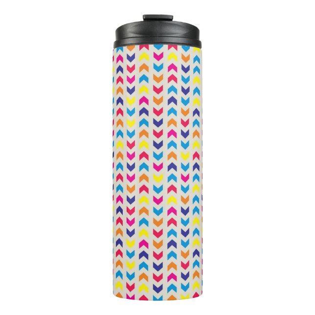 Aztec Chevron colourful Thermal Tumbler (Front)