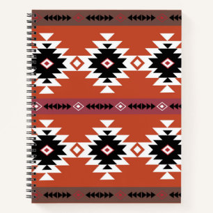 Aztec Colourful Geometric Pattern Notebook