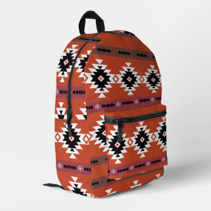 Aztec Colourful Geometric Pattern Printed Backpack