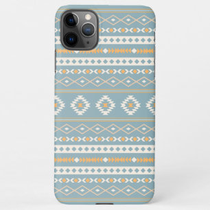 Aztec Cream Orange Blue Mixed Motif Pattern iPhone 11Pro Max Case