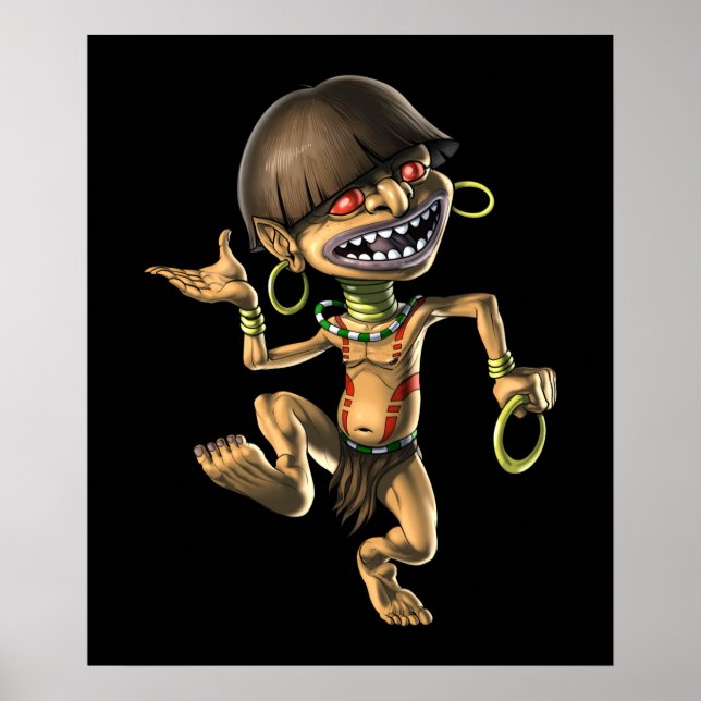 Aztec Creature Chaneque Poster (Front)