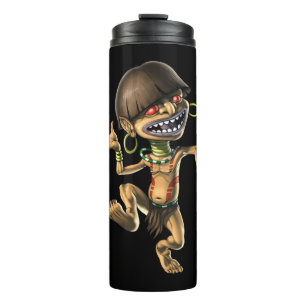 Aztec Creature Chaneque Thermal Tumbler