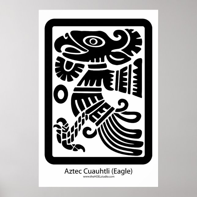 Aztec Cuauhtli - Eagle (Black) Print (Front)