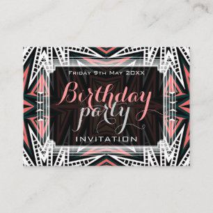 Aztec Desert Modern Tribal Art Mini Invitations
