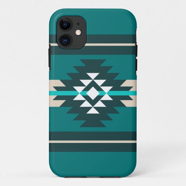 Aztec design in turquoise color Case-Mate iPhone case (Back)