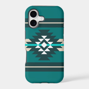 Aztec design in turquoise colour