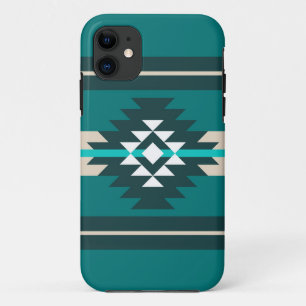 Aztec design in turquoise colour iPhone 11 case