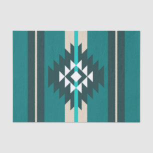 Aztec design in turquoise colour tissue paper
