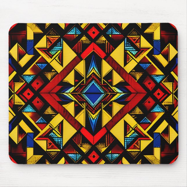 Aztec Design Pattern One Mouse Mat (Front)