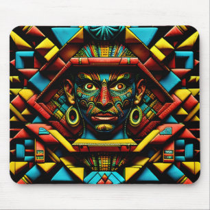 Aztec Design Pattern Three Mouse Mat